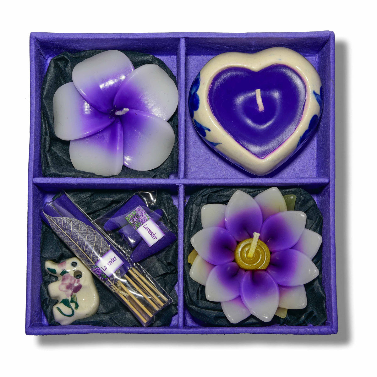 Handcrafted Lalanna Lavender Candle Gift Set from Chiang Mai Thailand - Lalanna Design