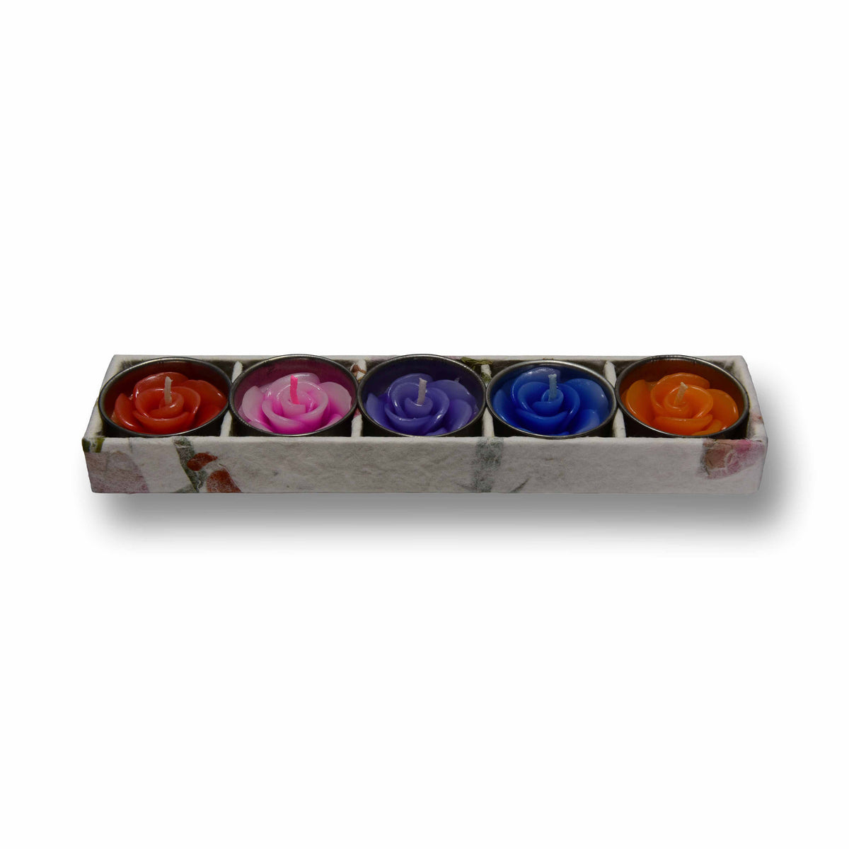 Handcrafted Lalanna Orchid Tealight Set of 5 from Chiang Mai Thailand - Lalanna Design