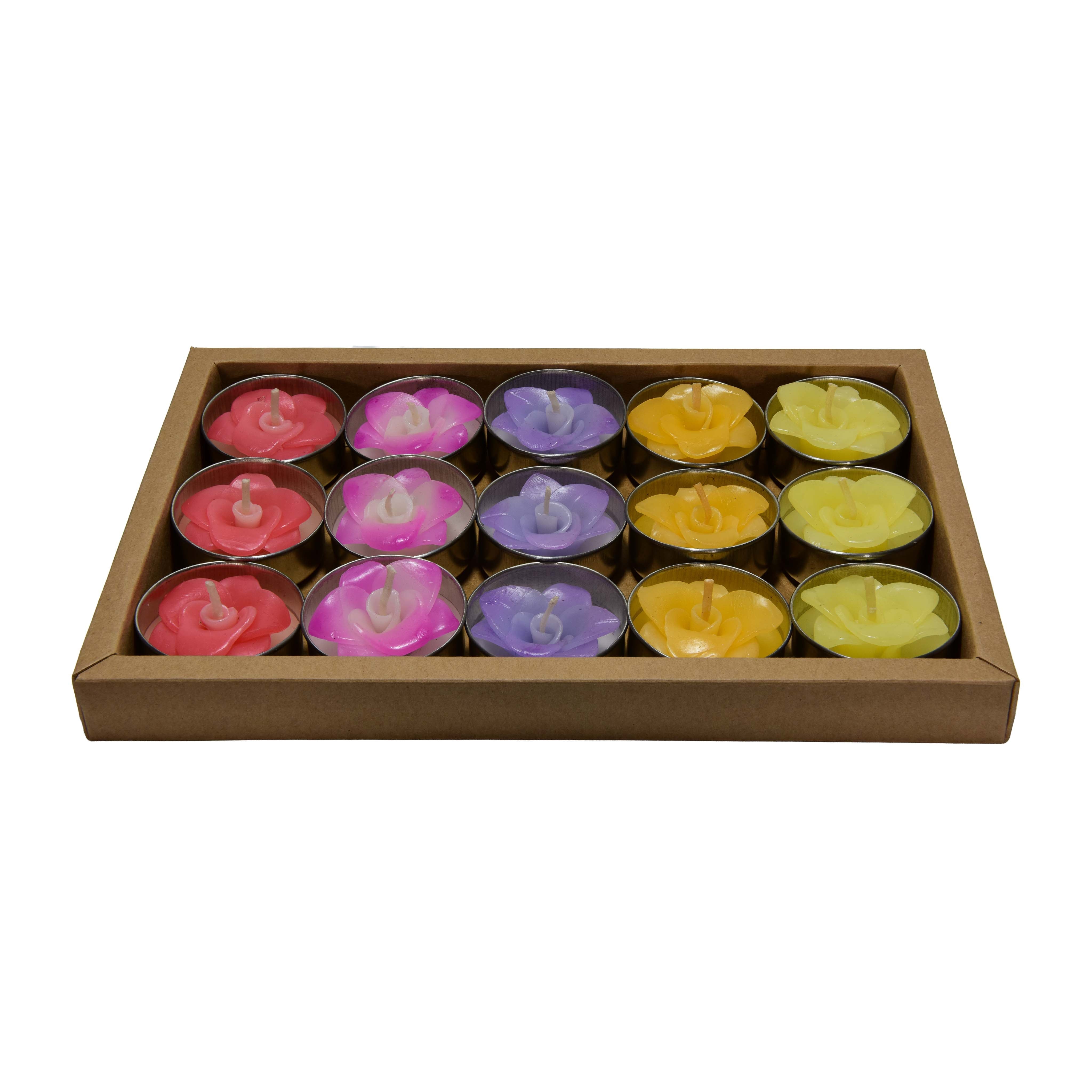Handcrafted Lalanna Orchid Tealight Tripple Set of 5 from Chiang Rai Thailand - Lalanna Design