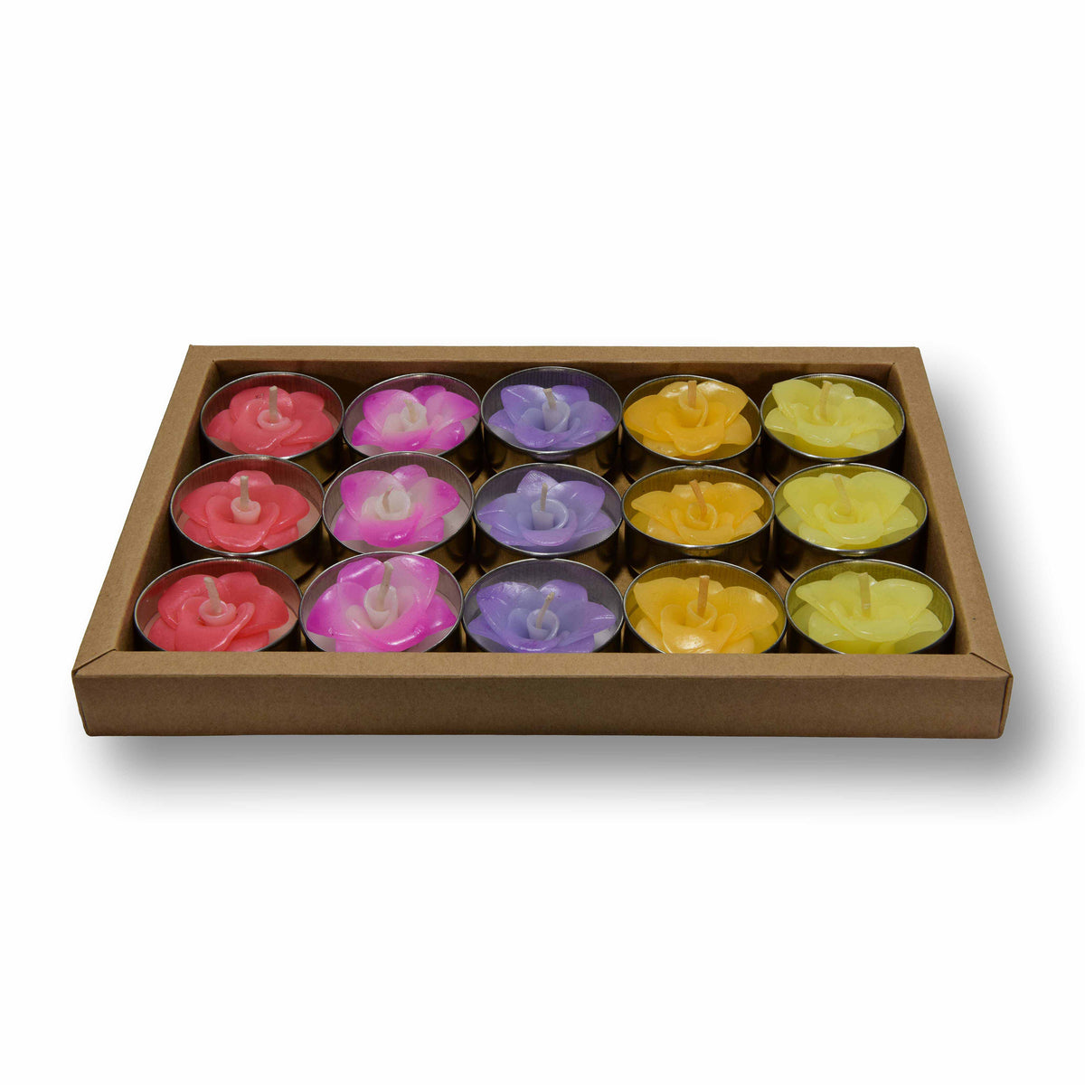 Handcrafted Lalanna Orchid Tealight Tripple Set of 5 from Chiang Mai Thailand - Lalanna Design