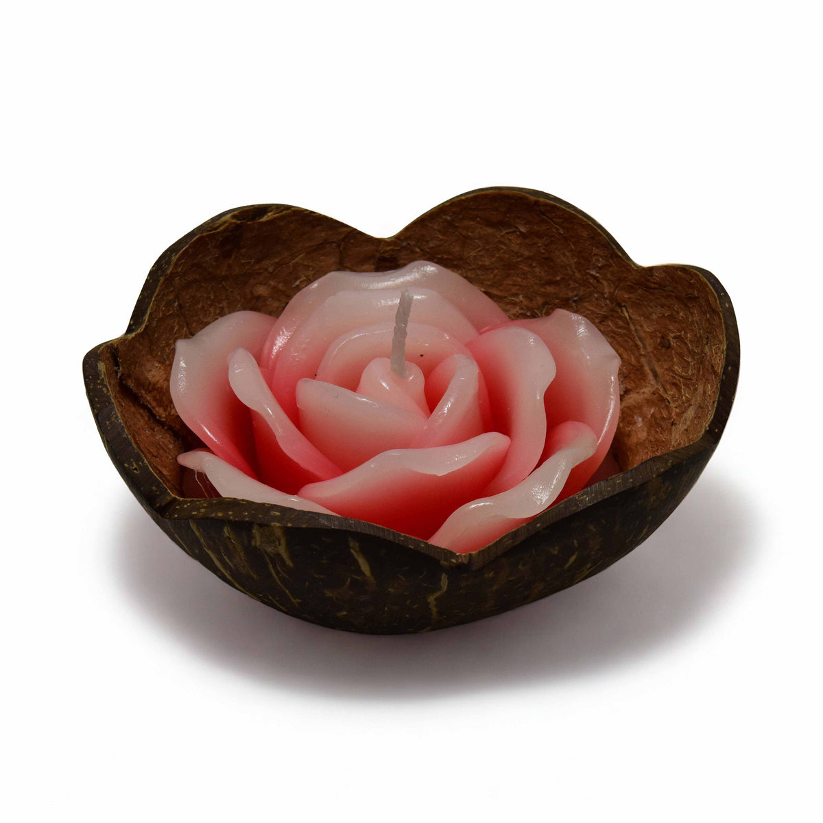 Handcrafted Lalanna Rose Coconut Rose-Scented Candle Red from Chiang Mai Thailand - Lalanna Design
