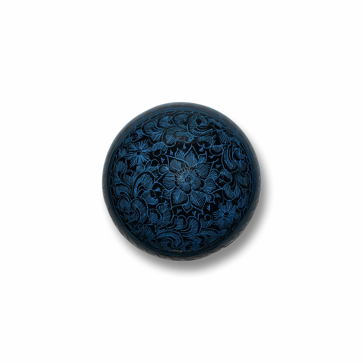 Handcrafted Lanna Lacquerware Blue Decorative Box – Handcrafted Thai Storage from Chiang Mai Thailand - Lalanna Design