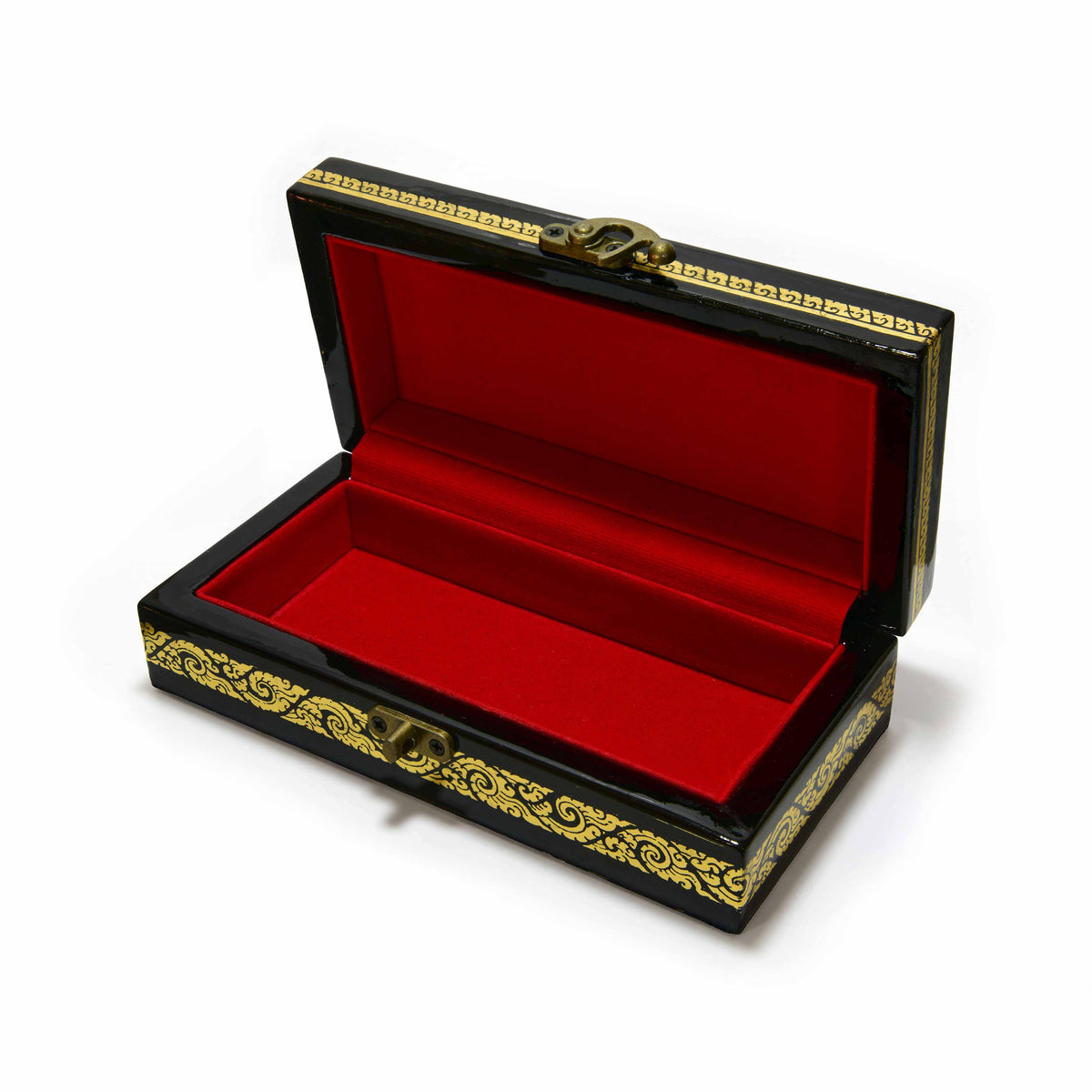 Handcrafted Lanna Lacquerware Dynamic Standing Garuda Decorative Box from Chiang Mai Thailand - Lalanna Design
