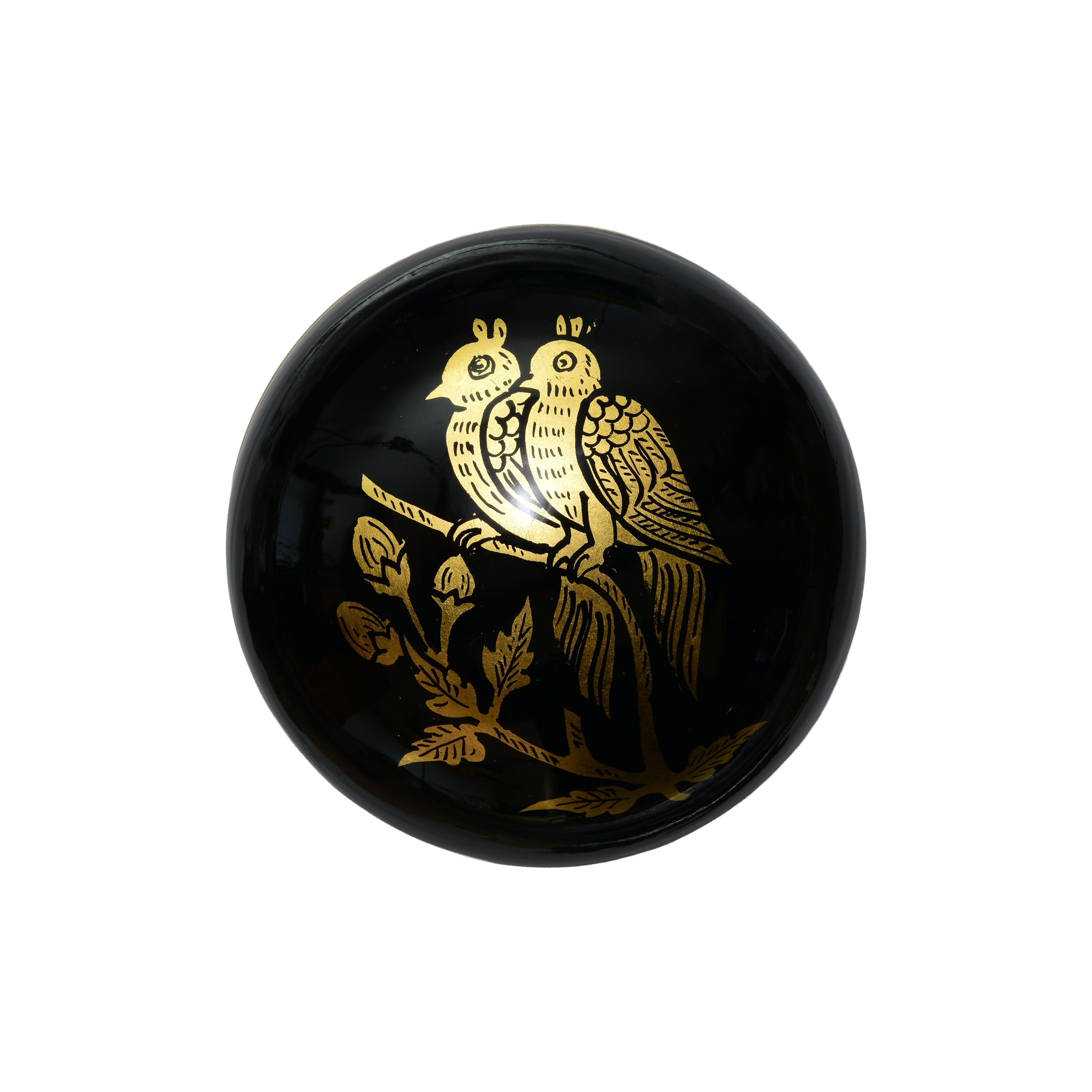 Handcrafted Lanna Lacquerware Golden Birds Box from Chiang Mai Thailand - Lalanna Design