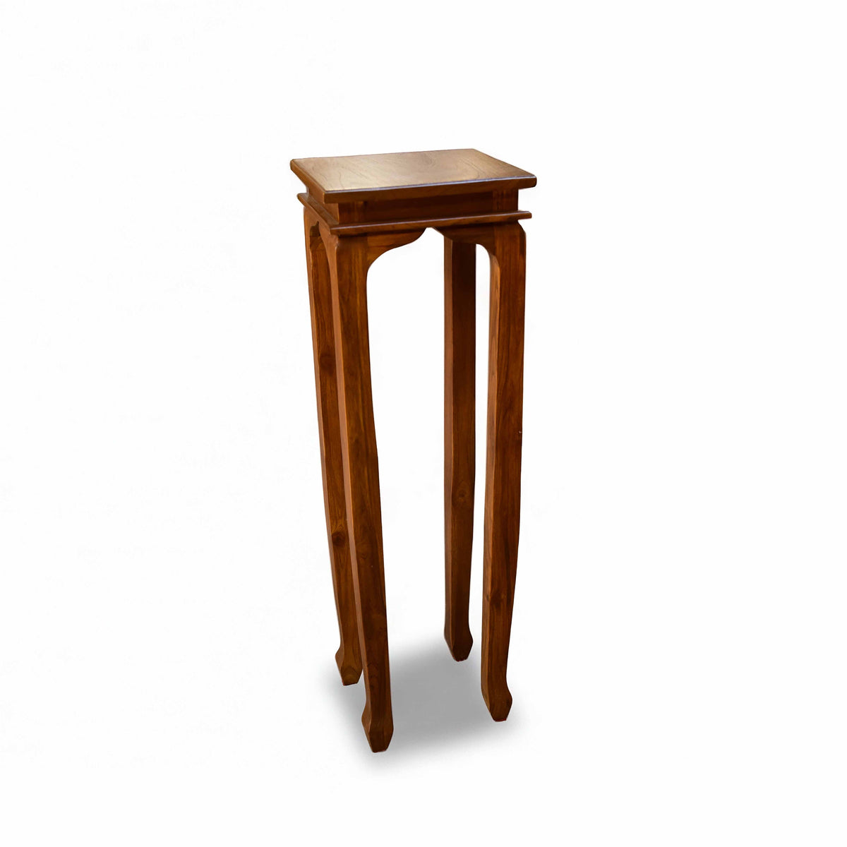 Handcrafted Lanna Style Teak Plant Stand Pedestal Table from Chiang Mai Thailand - Lalanna Design
