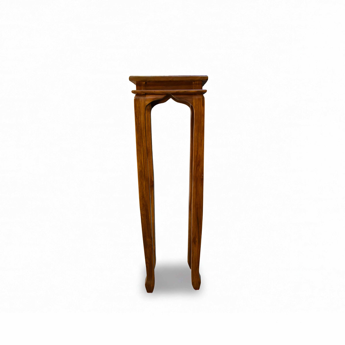 Handcrafted Lanna Style Teak Plant Stand Pedestal Table from Chiang Mai Thailand - Lalanna Design