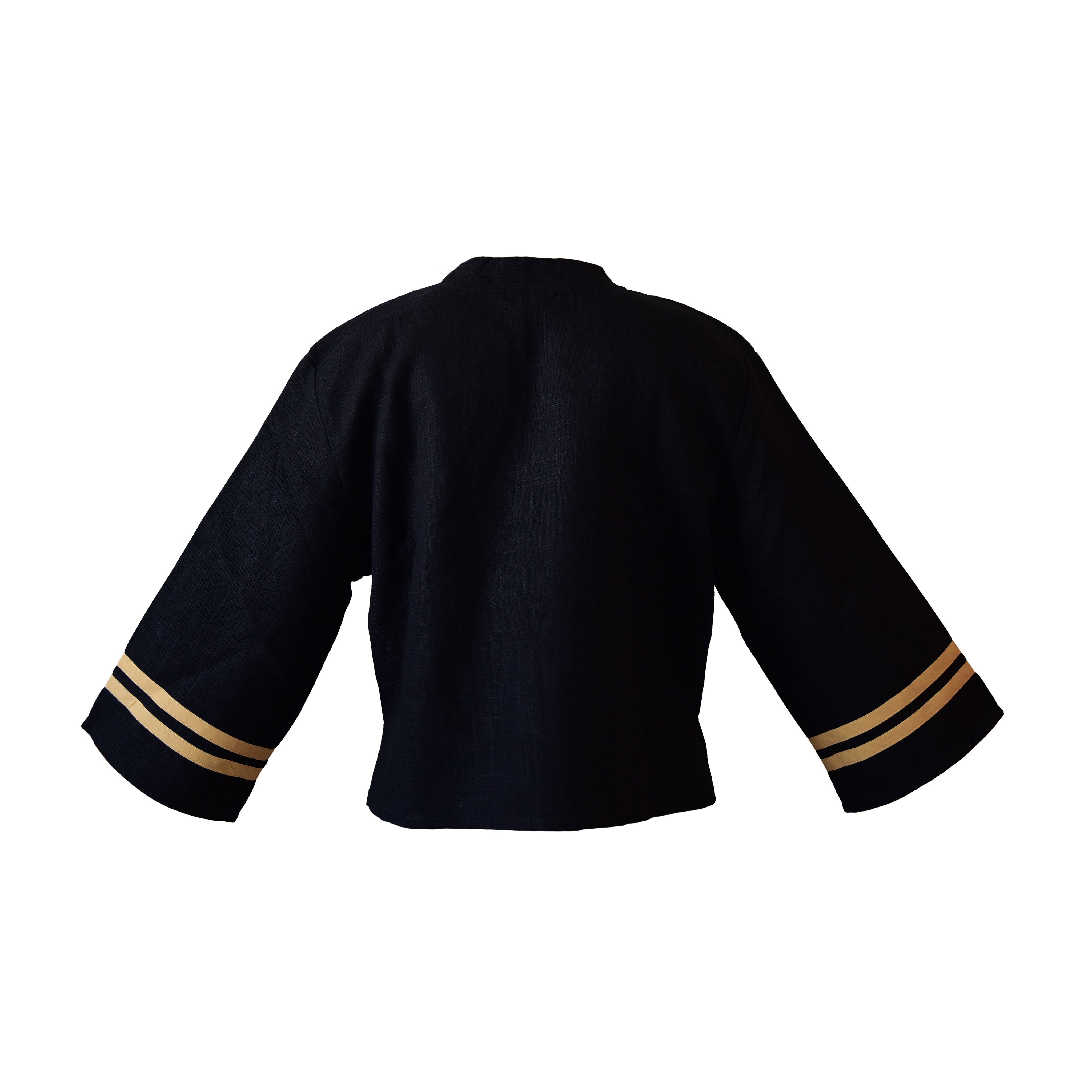 Handcrafted Modern-Style Hmong Top - Black Diamond from Chiang Mai Thailand - Lalanna Design