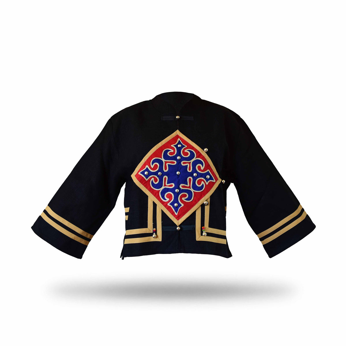 Handcrafted Modern-Style Hmong Top - Black Diamond from Chiang Mai Thailand - Lalanna Design