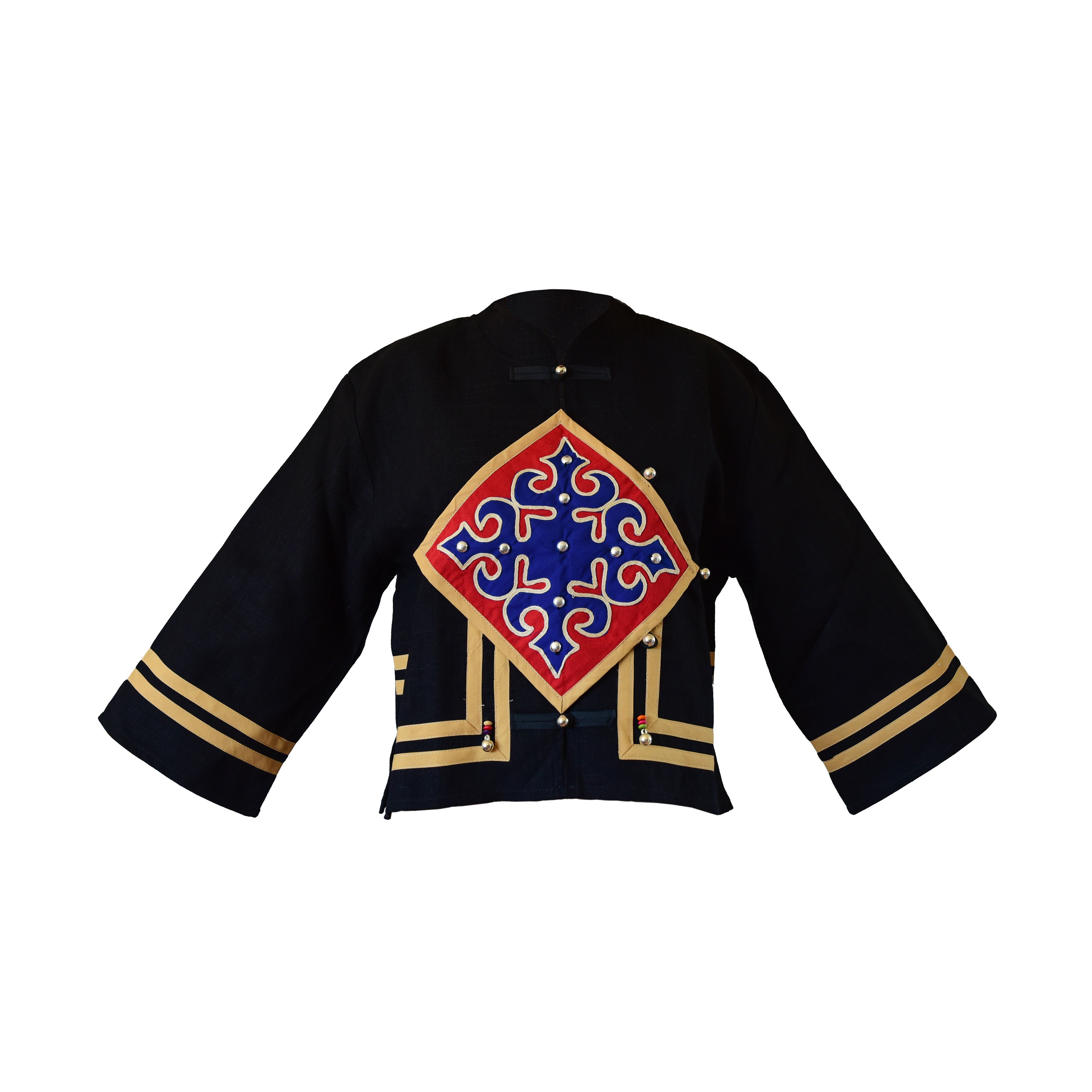 Handcrafted Modern-Style Hmong Top - Black Diamond from Chiang Rai Thailand - Lalanna Design