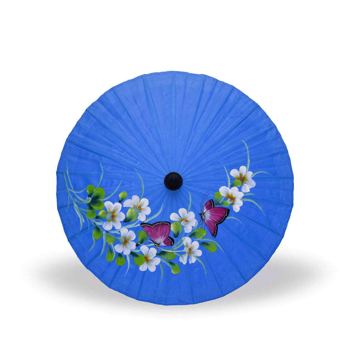 Handcrafted Sa Paper Umbrella - Blue from Chiang Mai Thailand - Lalanna Design