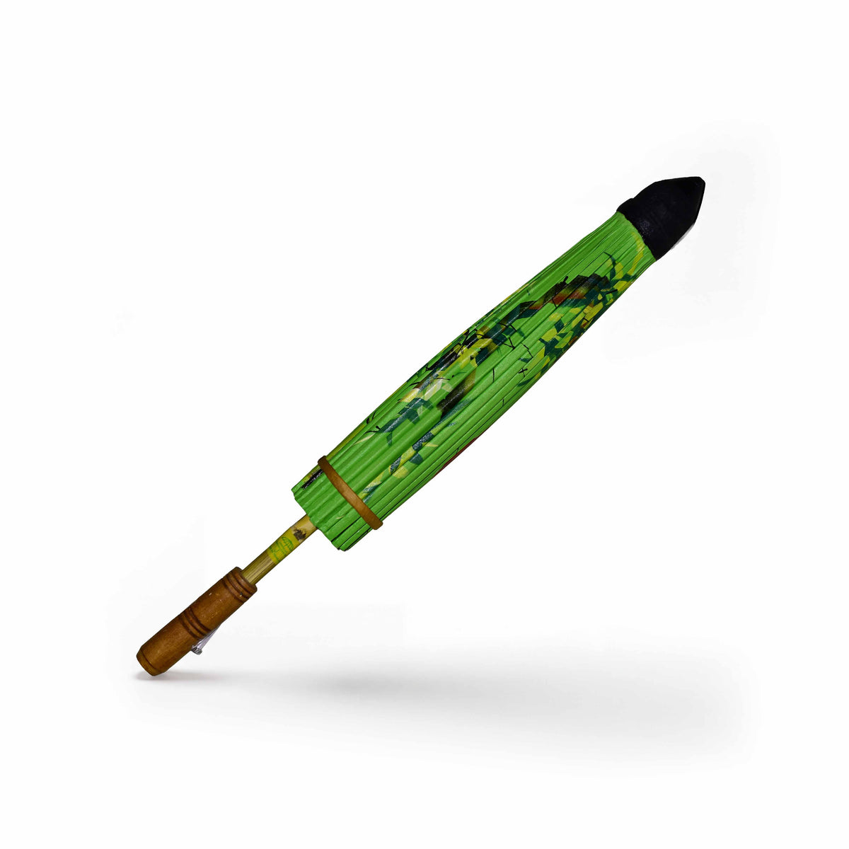 Handcrafted Sa Paper Umbrella - Green from Chiang Mai Thailand - Lalanna Design