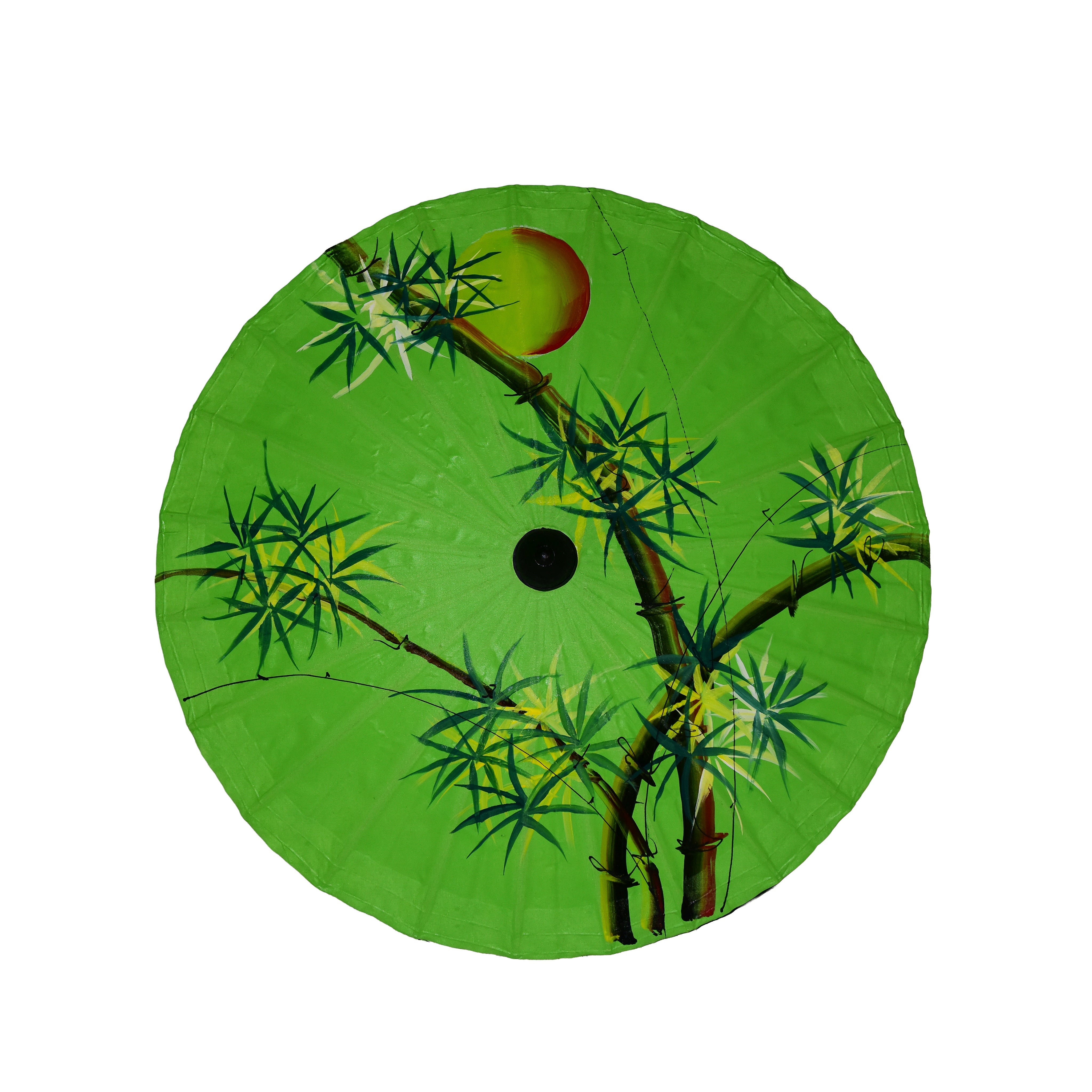 Handcrafted Sa Paper Umbrella - Green from Chiang Rai Thailand - Lalanna Design