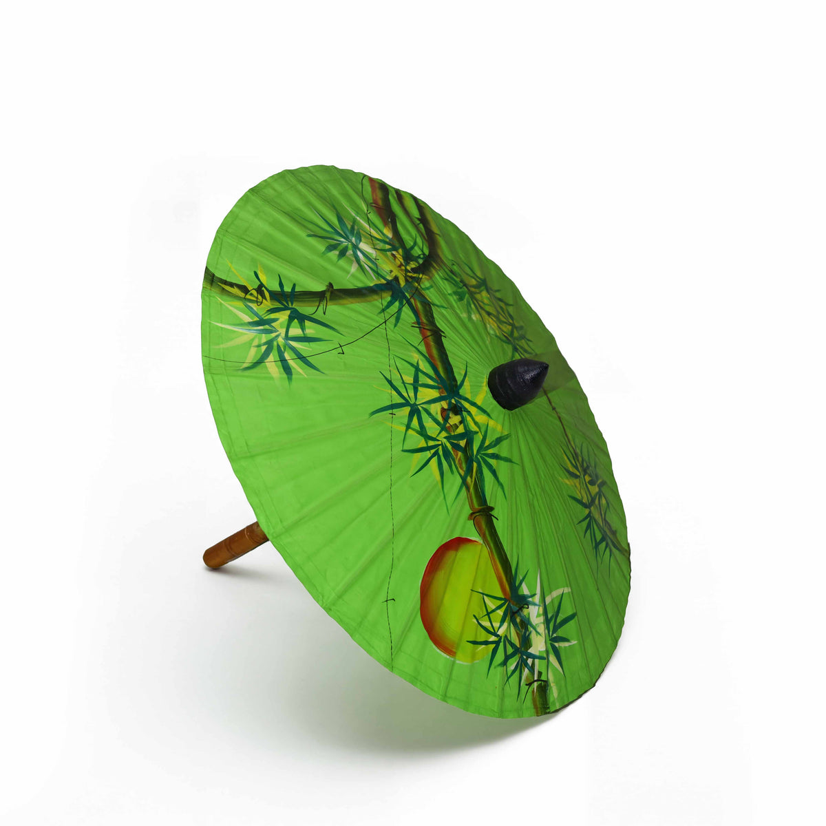Handcrafted Sa Paper Umbrella - Green from Chiang Mai Thailand - Lalanna Design