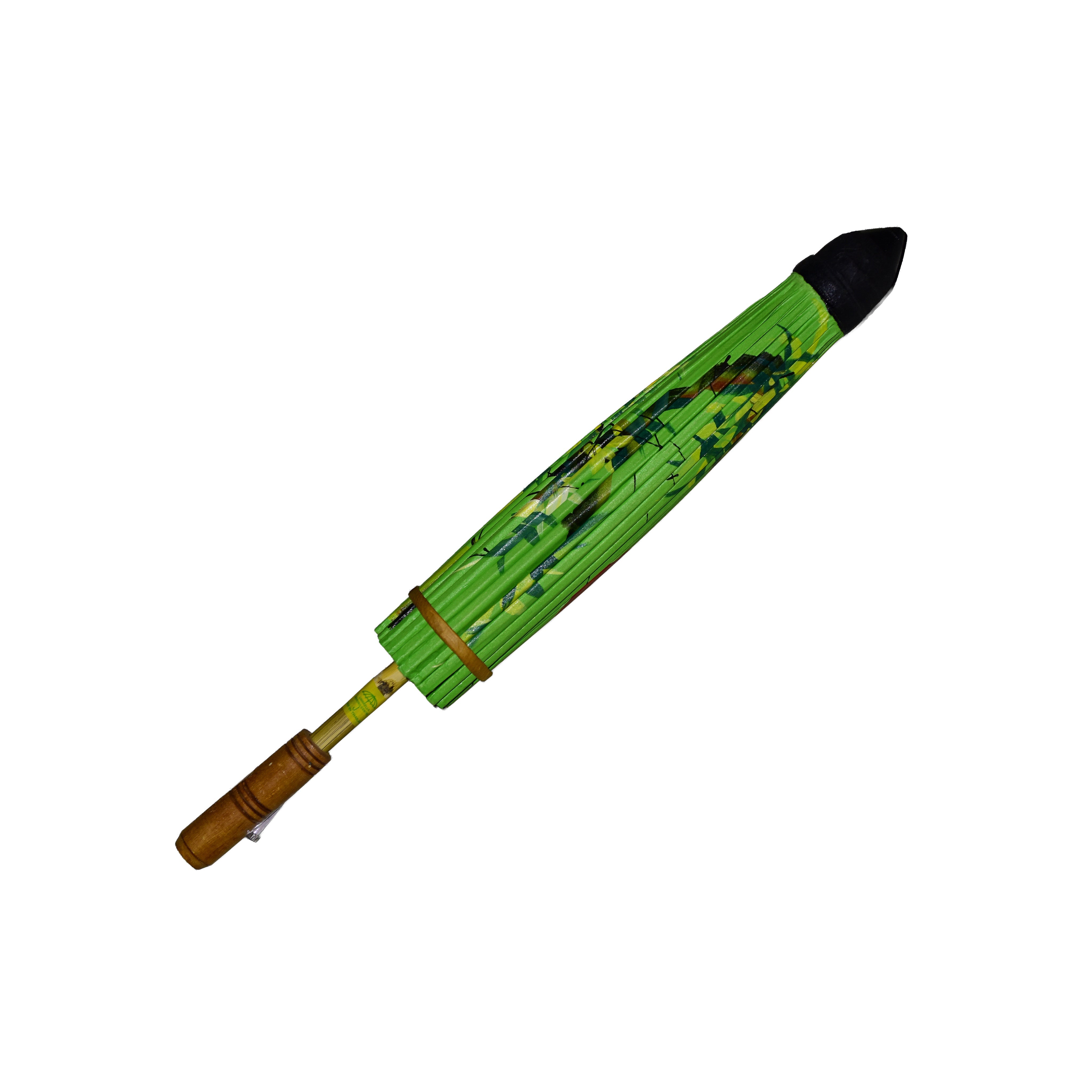 Handcrafted Sa Paper Umbrella - Green from Chiang Mai Thailand - Lalanna Design