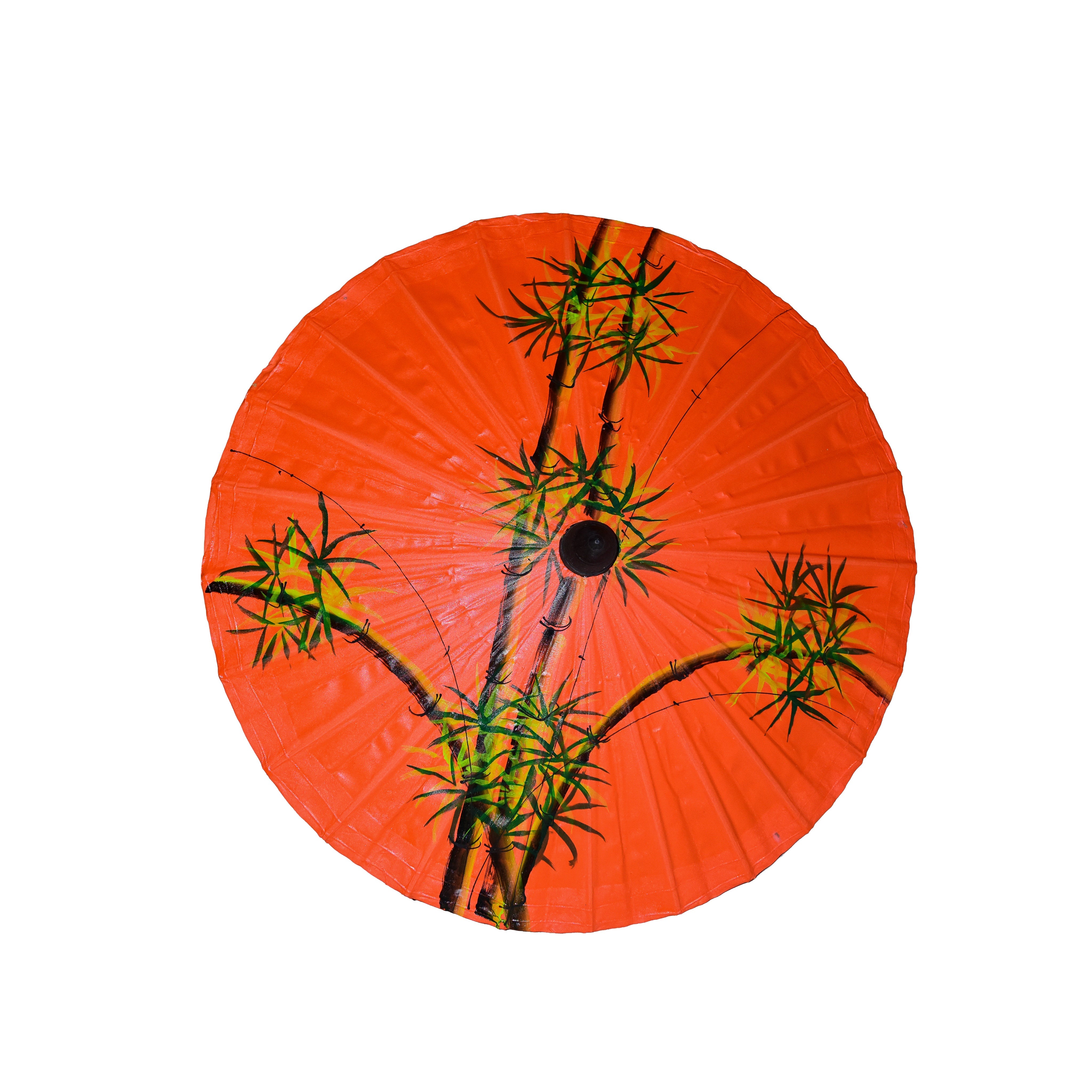 Handcrafted Sa Paper Umbrella - Orange from Chiang Rai Thailand - Lalanna Design