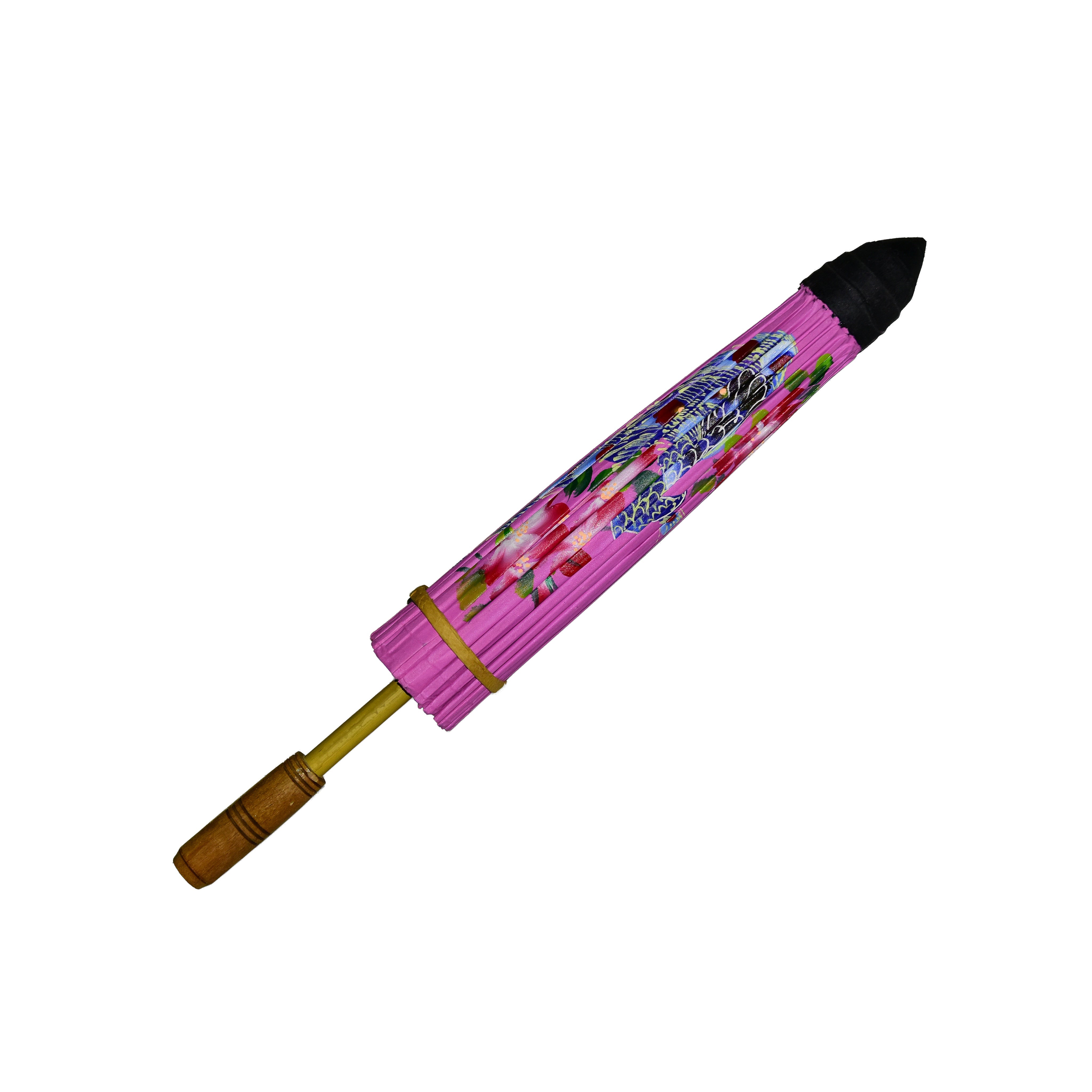 Handcrafted Sa Paper Umbrella - Purple from Chiang Mai Thailand - Lalanna Design