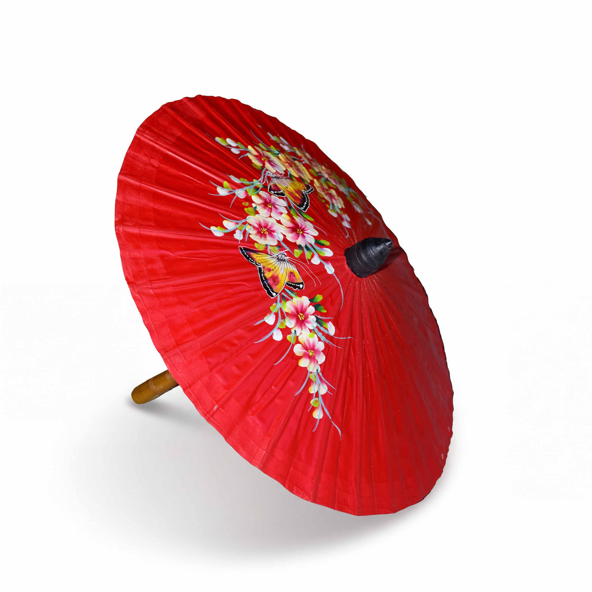 Handcrafted Sa Paper Umbrella - Red from Chiang Mai Thailand - Lalanna Design