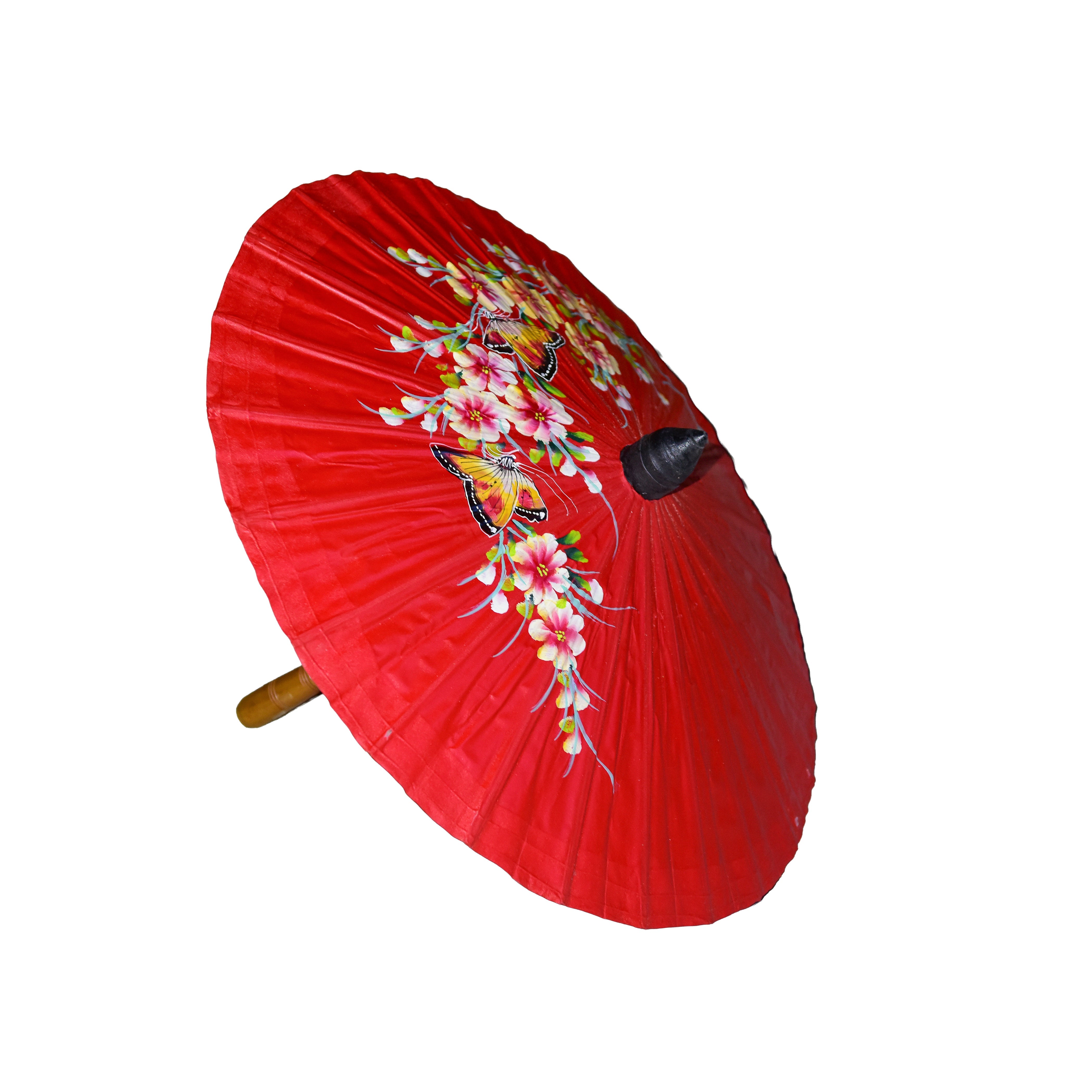 Handcrafted Sa Paper Umbrella - Red from Chiang Mai Thailand - Lalanna Design