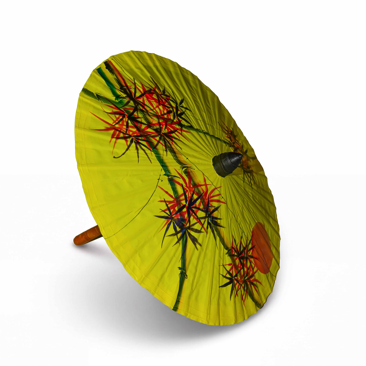 Handcrafted Sa Paper Umbrella - Yellow from Chiang Mai Thailand - Lalanna Design