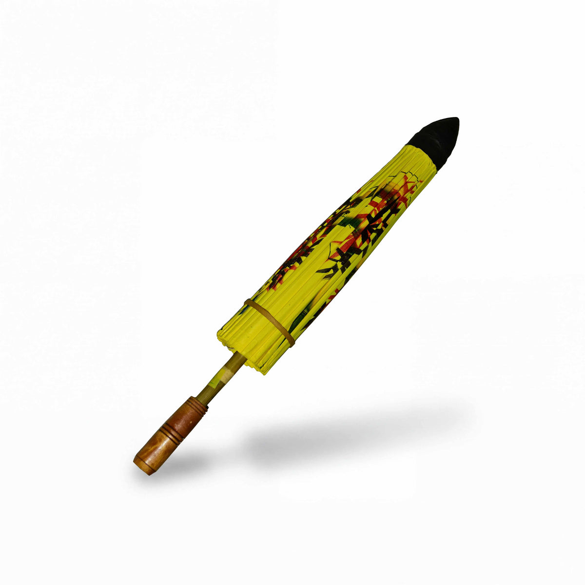Handcrafted Sa Paper Umbrella - Yellow from Chiang Mai Thailand - Lalanna Design