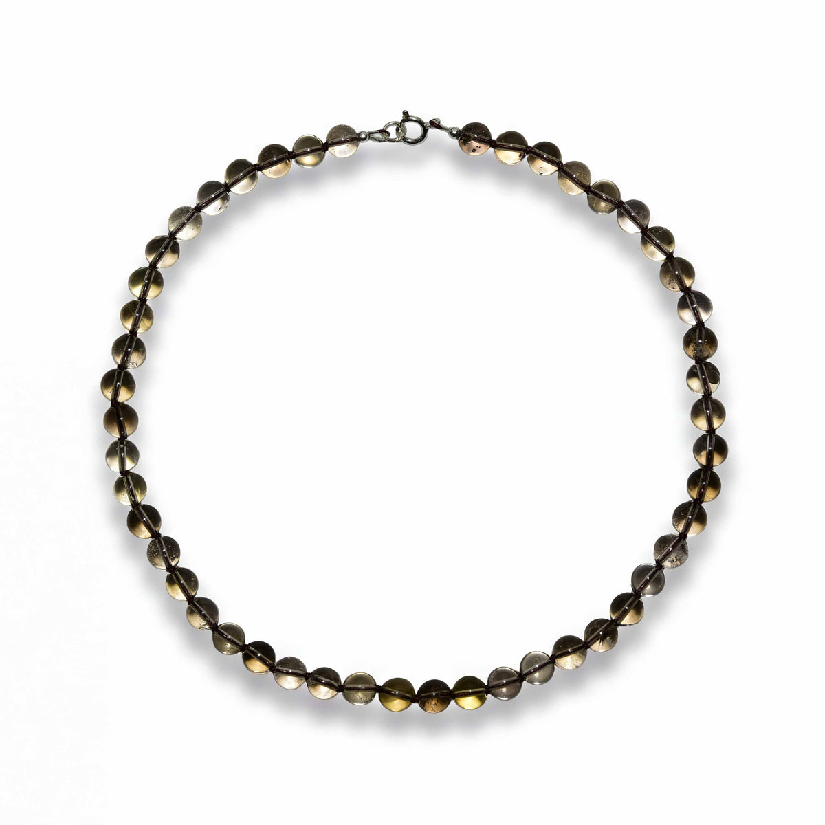 Handcrafted Necklace Smoky Quarz Men's Necklace, Handmade Jewelry from Chiang Mai Thailand - Lalanna Design